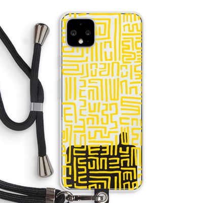 Majorelle Blue Print: Pixel 4 XL Transparant Hoesje met koord