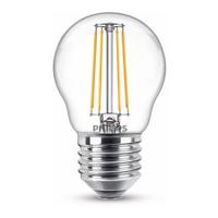 Philips LED Kogellamp Transparant - 40 W - E27 - warmwit licht