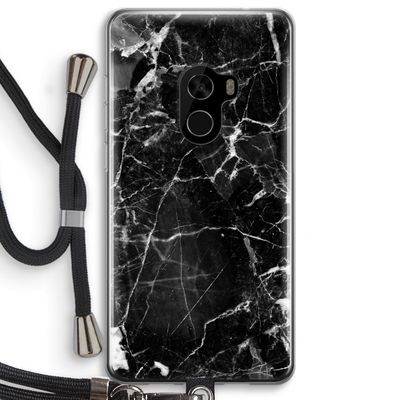 Zwart Marmer 2: Xiaomi Mi Mix 2 Transparant Hoesje met koord