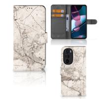 Motorola Edge 30 Pro | Bookcase | Marmer Beige | Portemonnee hoesje