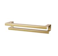 LIROdesign dubbel handdoekenrek Stockholm goud - 370 mm - per stuk
