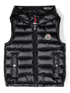 Moncler Enfant gilet matelassé Couronne à capuche - Bleu