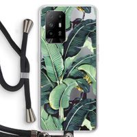 Bananenbladeren: Oppo A95 5G Transparant Hoesje met koord Bananenbladeren: Oppo A95 5G Transparant Hoesje met koord