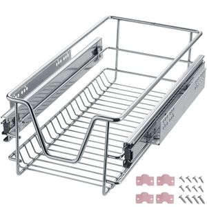 tectake - 4 x Telescopische lade voor keuken en slaapkamer kasten 27 cm