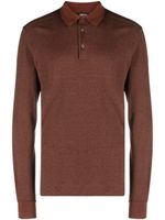 Zegna long-sleeve cotton polo shirt - Rouge - thumbnail