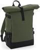 Atlantis BG858 Block Roll-Top Backpack - Olive-Green/Black - 28 x 48 x 15 cm