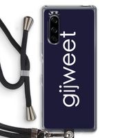 Gijweet: Sony Xperia 5 Transparant Hoesje met koord