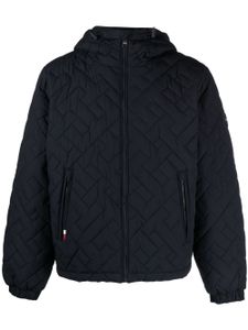 Tommy Hilfiger veste monogrammée à capuche - Bleu