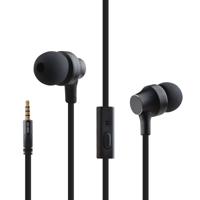 awei ES910i TPE In-ear Wire controle oortelefoon met microfoon voor iPhone iPad Galaxy Huawei Xiaomi LG HTC en andere Smartphones(Black)