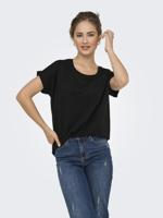 Only Onlmoster Glitter S/s Top Noos Jrs T-shirt Korte Mouw Black Silver Lurex Only Onlmoster Glitter S/s Top Noos Jrs T-shirt Korte Mouw Black Silver Lurex