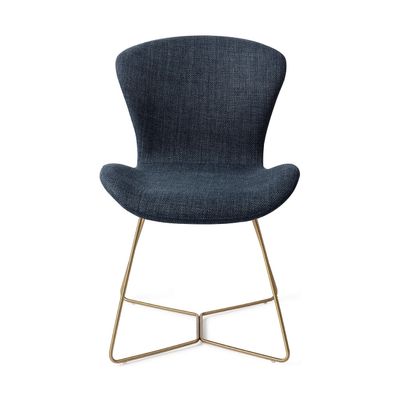 Jesper Home Moji eetkamerstoel Mystic Marine beehive gold
