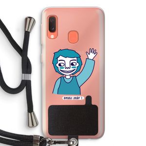 Zwaai: Samsung Galaxy A20e Transparant Hoesje met koord