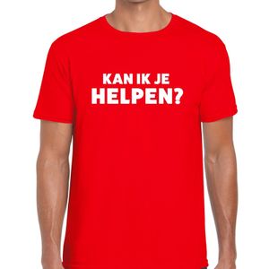 Kan ik je helpen beurs/evenementen t-shirt rood heren