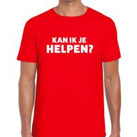 Kan ik je helpen beurs/evenementen t-shirt rood heren - thumbnail