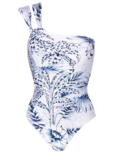 Lygia & Nanny maillot de bain à imprimé palmier - Bleu