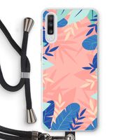 Tropisch: Samsung Galaxy A70 Transparant Hoesje met koord