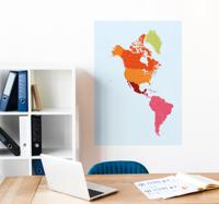 Amerika conintent kaart poster Amerika conintent kaart poster