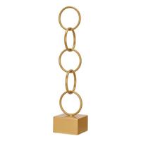 Decoratieve figuren Gift Decor Gouden Ringen 12,5 x 60,5 x 12,5 cm