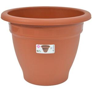 Plantenpot/bloempot - D50 cm - terra cotta kleur - rond - kunststof