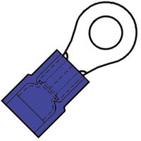 Geïsoleerde Super Ringkabelschoen M5 voor draad 1,5-2,5 mm2 100 stuks klemko 101560