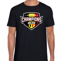 We are the champions Belgie supporter t-shirt zwart voor heren - thumbnail