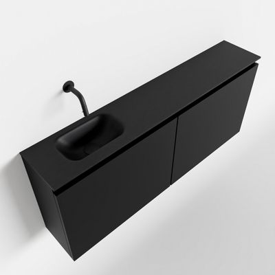 Toiletmeubel Mondiaz Ture | 120 cm | Meubelkleur Urban | Eden wastafel Urban Links | Zonder kraangat