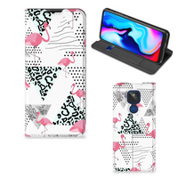 Motorola Moto G9 Play Hoesje maken Flamingo Triangle