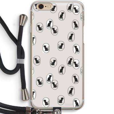 Miauw: iPhone 6 / 6S Transparant Hoesje met koord