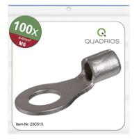 Quadrios 23C513 Ringkabelschoen Dwarsdoorsnede (max.): 6 mm² Gat diameter: 6.5 mm Ongeïsoleerd 100 stuk(s)