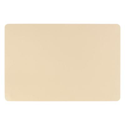 Secret de Gourmet tafel placemat PU-leer/leer look - beige - 45 x 30 cm - Tafel onderleggers