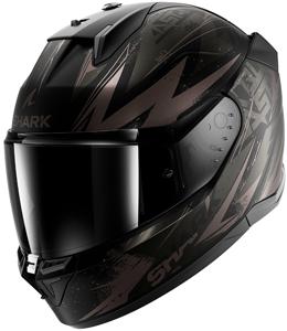 SHARK D-Skwal 3 Blast-R, Integraalhelm, Mat Zwart-Antraciet-Antraciet KAA