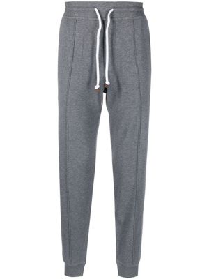 Brunello Cucinelli pantalon de jogging à coupe fuselée - Gris
