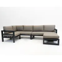 Grosso hoekbank 4 delig antraciet