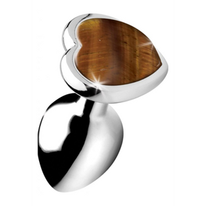 XR Brands Tiger Eye Heart - Butt Plug - Small