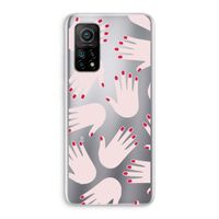 Hands pink: Xiaomi Mi 10T 5G Transparant Hoesje