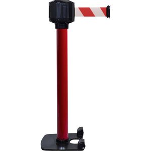 VISO RXLO1050RORB Afzetpaal met band Rood pleister-rood/wit riemwasdicht loopstuk (Ø x h) 80 mm x 990 mm