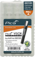Pica 991/52 visor permanent navulling | wit - pi99152