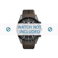 Armani horlogeband AR5986 Silicoon Bruin 24mm