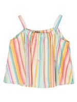 Missoni Kids haut sans manches à imprimé zigzag - Blanc