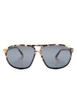 TOM FORD Eyewear lunettes de soleil à effet écailles de tortue - Marron