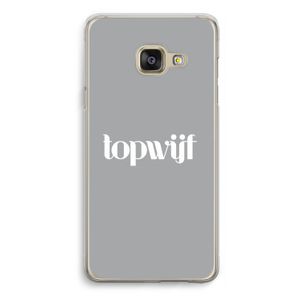 Topwijf Grijs Wit: Samsung Galaxy A3 (2016) Transparant Hoesje