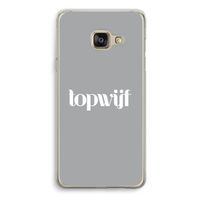 Topwijf Grijs Wit: Samsung Galaxy A3 (2016) Transparant Hoesje