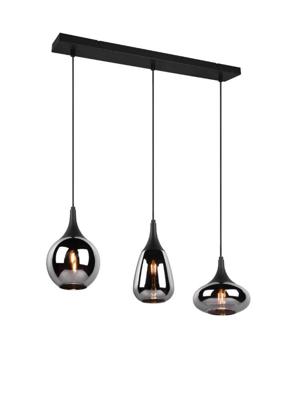 Trio 3-lichts hanglampLumina met smoke glas - 317000332