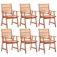 Tuinstoelen 6 st massief acaciahout