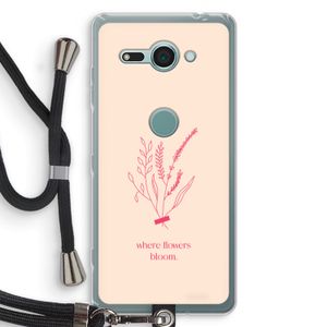 Where flowers bloom: Sony Xperia XZ2 Compact Transparant Hoesje met koord