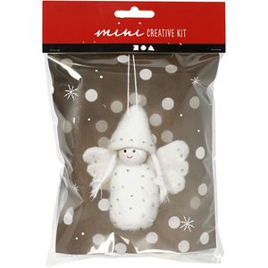 Creativ Company 977408 kerstornament Specifiek kerstversiering Velour, Hout, Wol Wit 1 stuk(s)