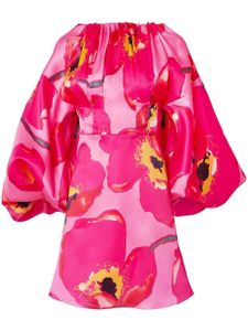 Carolina Herrera robe à manches bouffantes - Rose