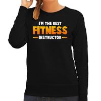 Im the best fitness instructor sweater zwart voor dames - thumbnail