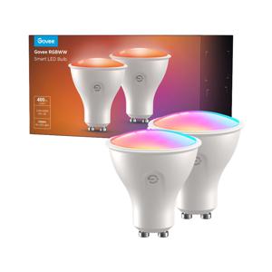 Govee GU10 Wifi&BLE RGBWW Smart led Bulb 400lm (2-pack) ledlamp 2.4 GHz Wi-Fi, Bluetooth