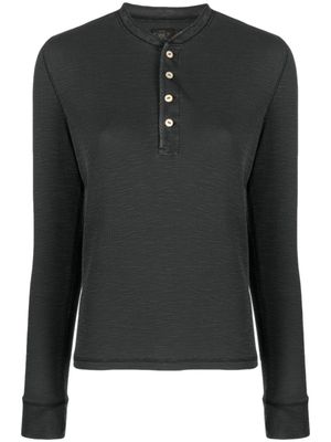 Ralph Lauren RRL t-shirt nervuré à manches longues - Noir